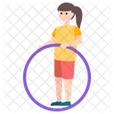 훌라후프 링 게임 야외 게임 아이콘