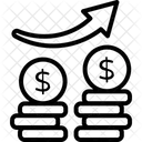 금융 성장 성장 아이콘