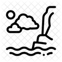 밤 바다 풍경 아이콘