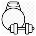 덤벨 피트니스 홀더 아이콘