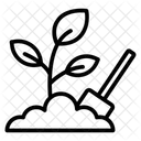 원예 파기 발굴 아이콘
