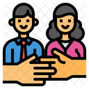 거래 제휴 악수 아이콘