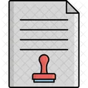 계약서 우표 계약서 아이콘