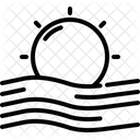 바다 해변 바다 아이콘