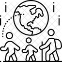 이민 수표 이민 아이콘