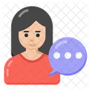 혼잣말 말 말하는 여자 아이콘