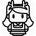 순록 사슴 동물 아이콘