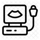 초음파 기계 진단 기계 초음파 스캐너 아이콘