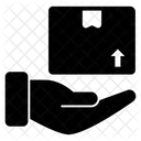 소포 취급 포장물 취급 판지 아이콘