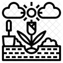 원예 꽃 새싹 아이콘