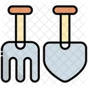 원예 포크 삽 아이콘