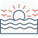 바다 홍수 호수 아이콘