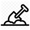 원예 삽 벽돌 삽 석고 삽 아이콘