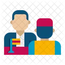 이민 인터뷰 지원자 인터뷰 영사관 인터뷰 아이콘