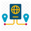 합법적인 이민 허가 비자 취득 아이콘