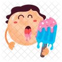 アイスキャンディーを食べる  アイコン