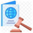이민법 여권 법률 아이콘