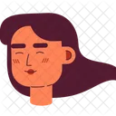 白人、若い女性、ブルネット アイコン