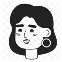 陽気な金髪女性  アイコン