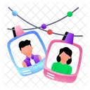 커플 추억 사진 그림 아이콘