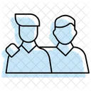 友情 色 影 細線 アイコン アイコン
