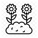 꽃 꽃 정원 아이콘