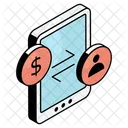 モバイル送金、電話送金、スマートフォン送金 アイコン