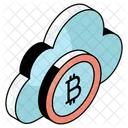 クラウド ビットコイン、クラウド 暗号通貨、クラウド通貨 アイコン