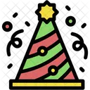 パーティーハット、誕生日、パーティー アイコン