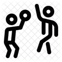 ブロックショット、バスケットボール、スロー アイコン