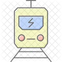 電車の直線カラーアイコン アイコン
