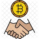 ビットコインが受け入れられる、ビットコイン支払い、暗号通貨が受け入れられる アイコン