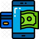 電話、お金、ネットバンキング アイコン