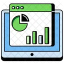 経済プロジェクト、データ、統計 アイコン
