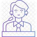 女性スピーカー  アイコン