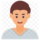 怒った少年  アイコン