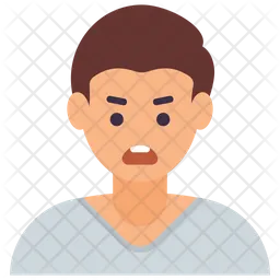 怒った少年  アイコン