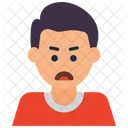 驚いた少年  アイコン