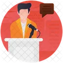 演説、政治演説、候補者演説 アイコン