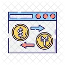 通貨換算、両替、外国為替 アイコン