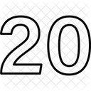 20 숫자 숫자 아이콘