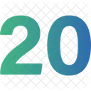 20 숫자 숫자 아이콘