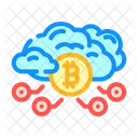 クラウド、暗号通貨、マイニング アイコン
