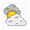 曇りの太陽  アイコン