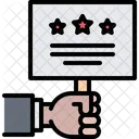 プラカード、スローガン、手 アイコン