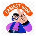 簡単な勝利、勝利、ゲーム アイコン