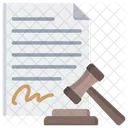 法的文書、小槌、フォーム アイコン