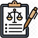法的文書、文書、契約 アイコン