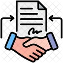 法的合意、文書、取引 アイコン