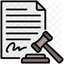 法的文書、小槌、フォーム アイコン